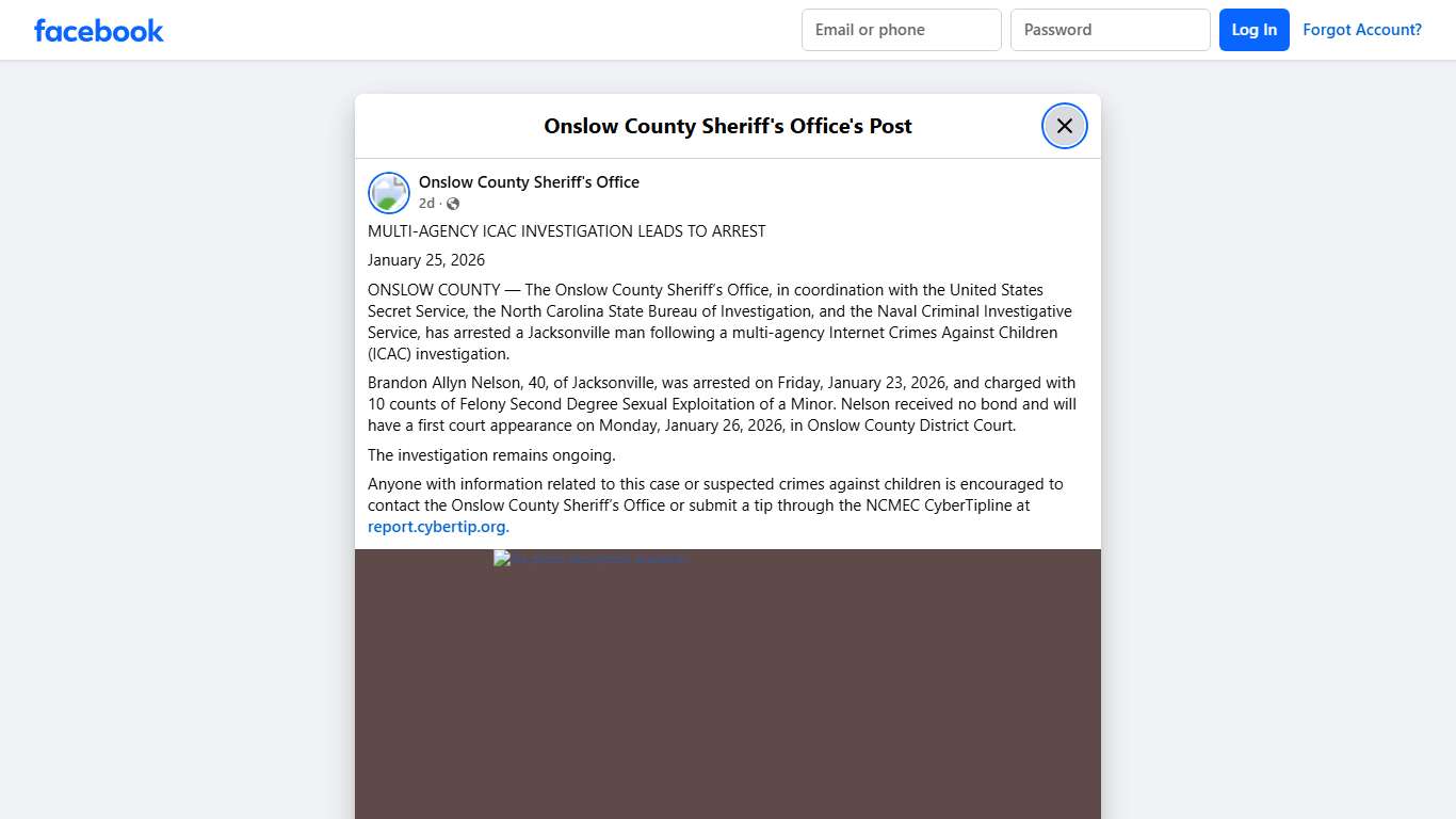 MULTI-AGENCY ICAC... - Onslow County Sheriff's Office Facebook