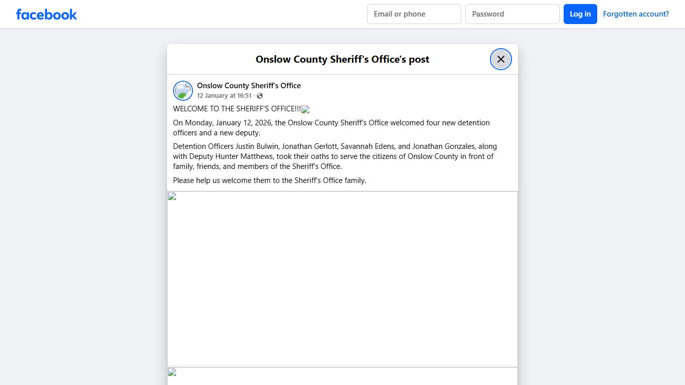 WELCOME TO THE SHERIFF'S... - Onslow County Sheriff's Office Facebook